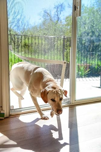 Screen pet door conversion kit with magnets and tape